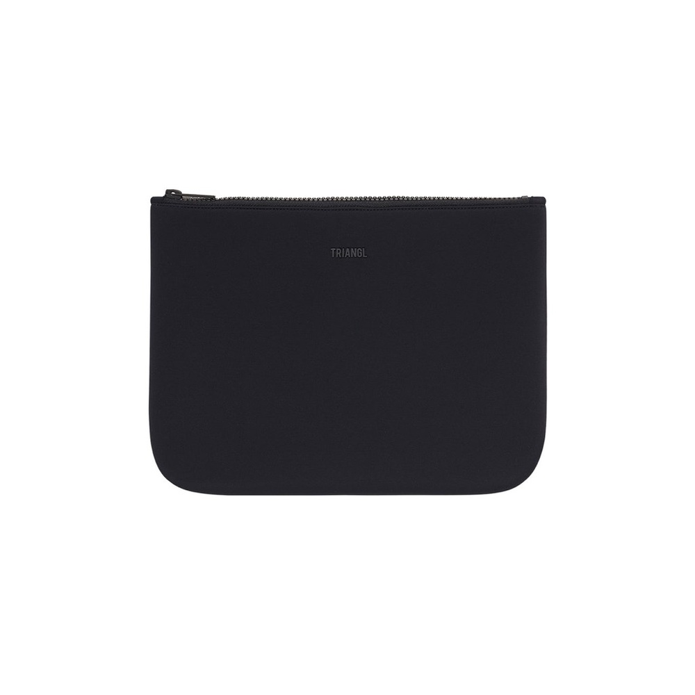 TRIANGL JETT BLACK NEOPRENE ZIP POUCH Bathing Swimsuit bikini travel bag